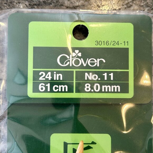 Takumi Circular Knitting Needles 24" No. 11 61cm 8mm Bamboo NIP 3016/24-11 - Picture 5 of 5